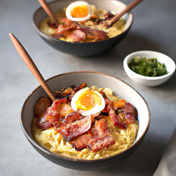 Bacon, Egg and Cheese Ramen Bowl