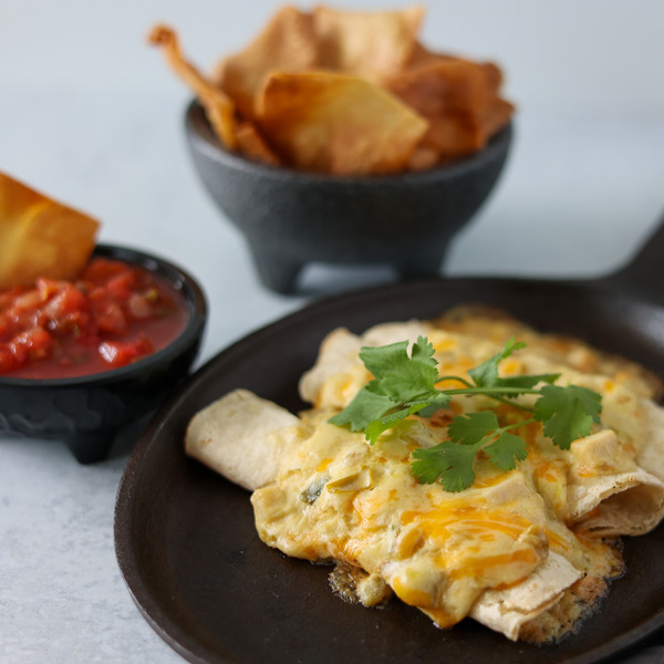 Green Chile Chicken Enchiladas