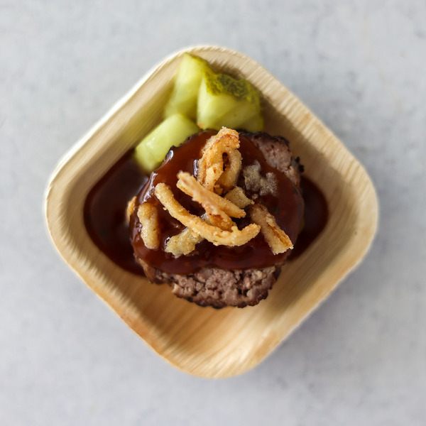 Meatloaf Sliders with Gravy Drizzle